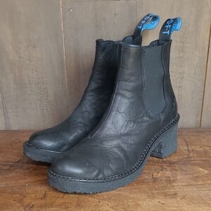 John Fluevog Chelsea Black Ankle Boots